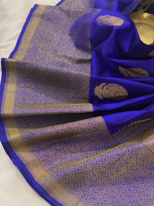 Pure Kanchipuram handloom silk saree with 2gram pure jari