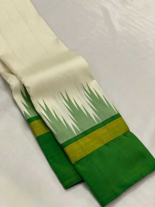 Pure Kanchipuram handloom silk saree with 1gram pure jari - green