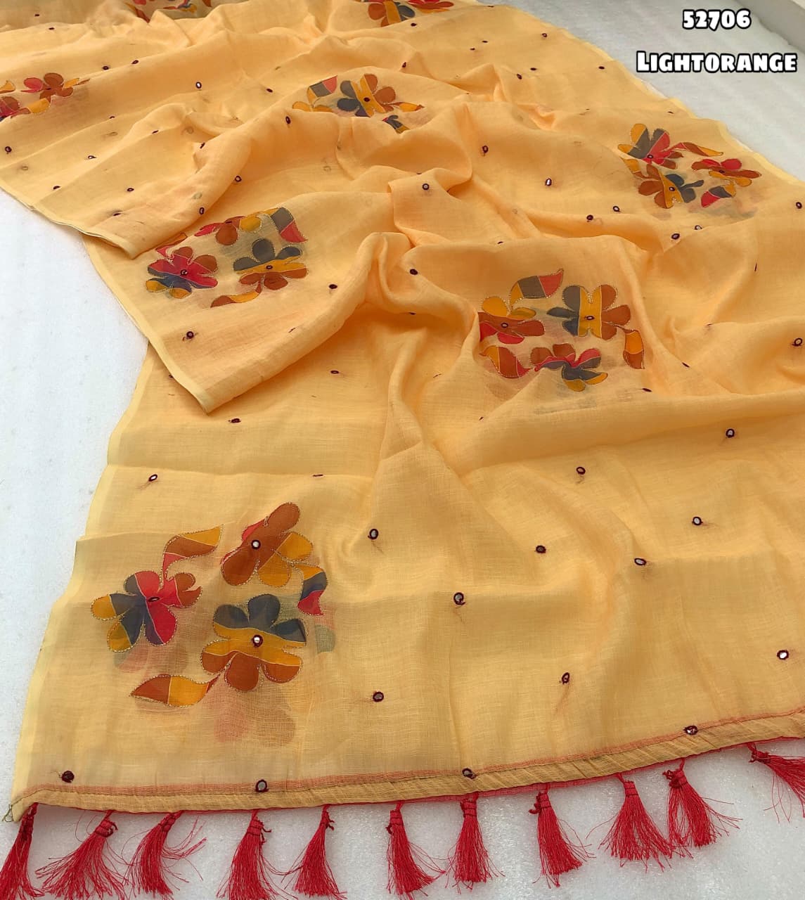 Soft Linen Floral Digital Printed Sarees