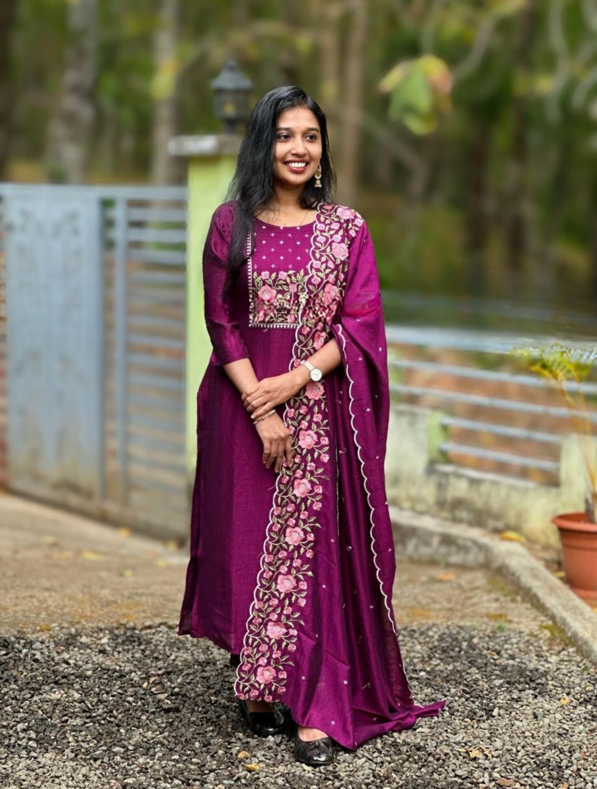 Vichitra Silk  Suit Set