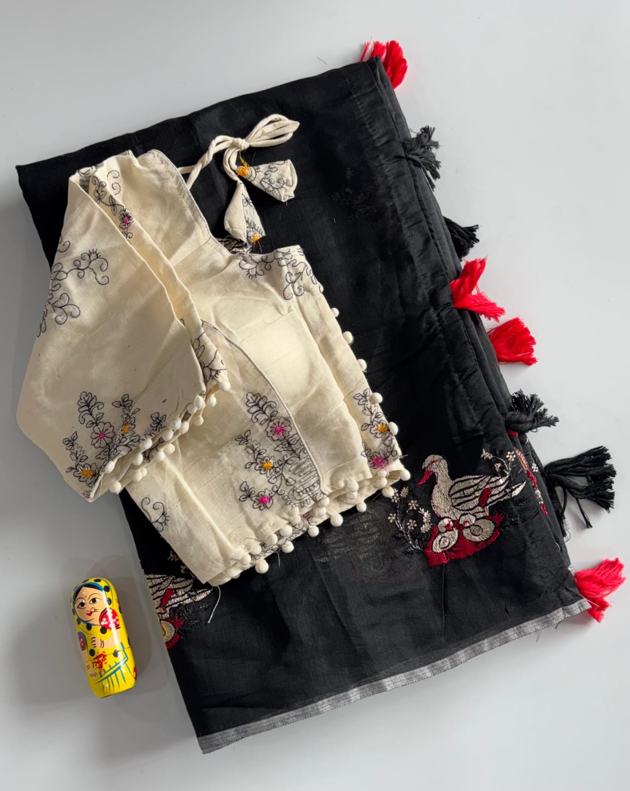 New Chanderi Embroidered Saree