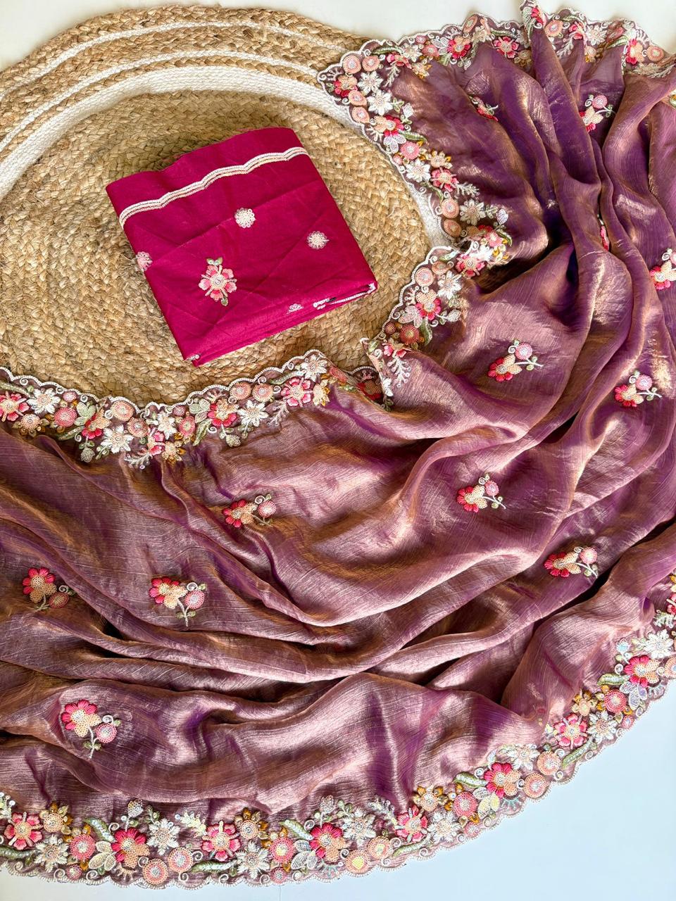 Premium Fandy Chiffon Saree