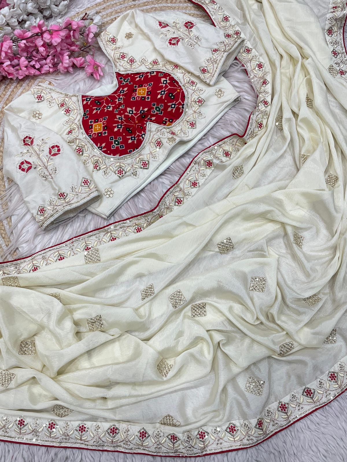 Fancy Pure Chinnon Sarees