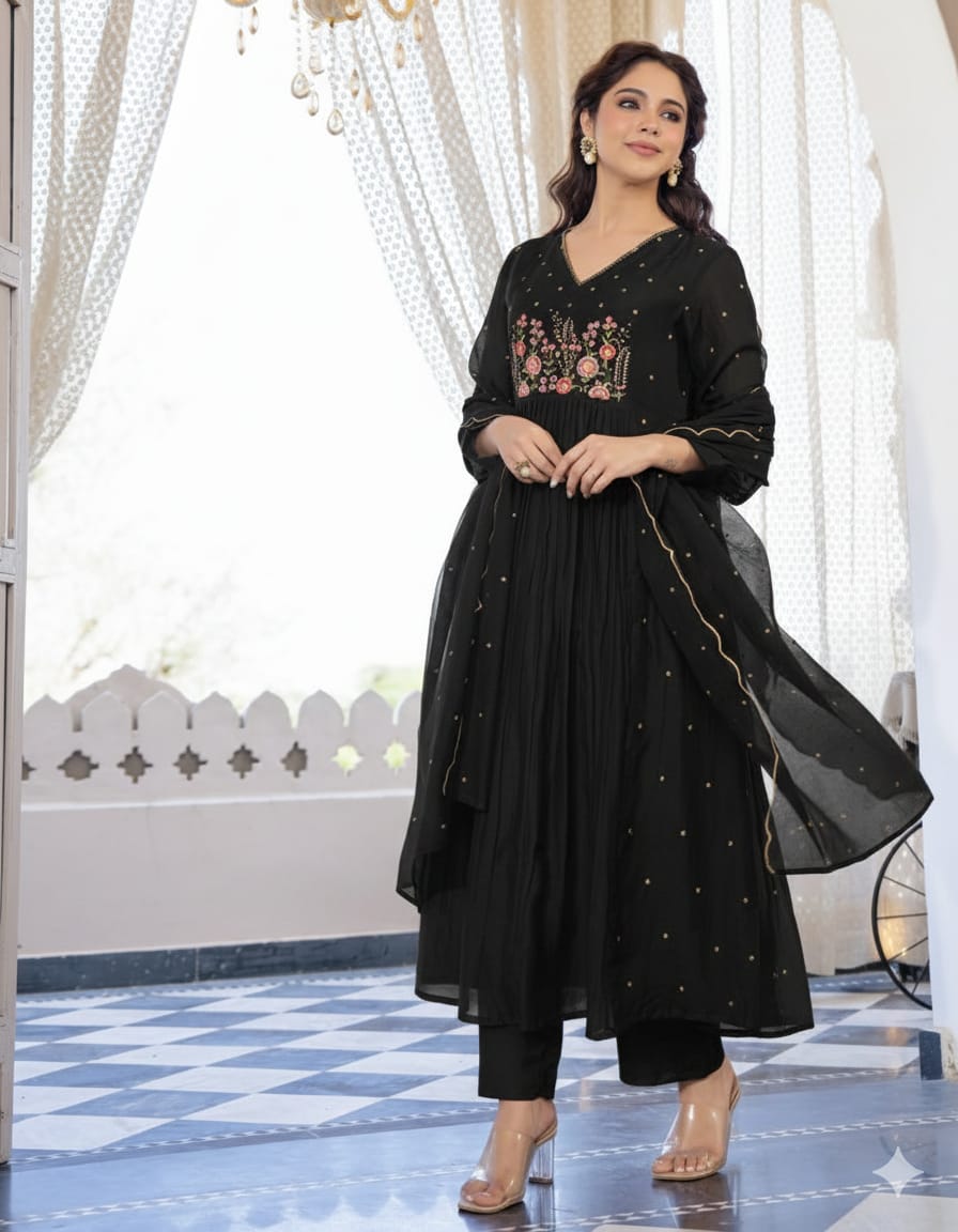 Premium Cotton Anarkali Set