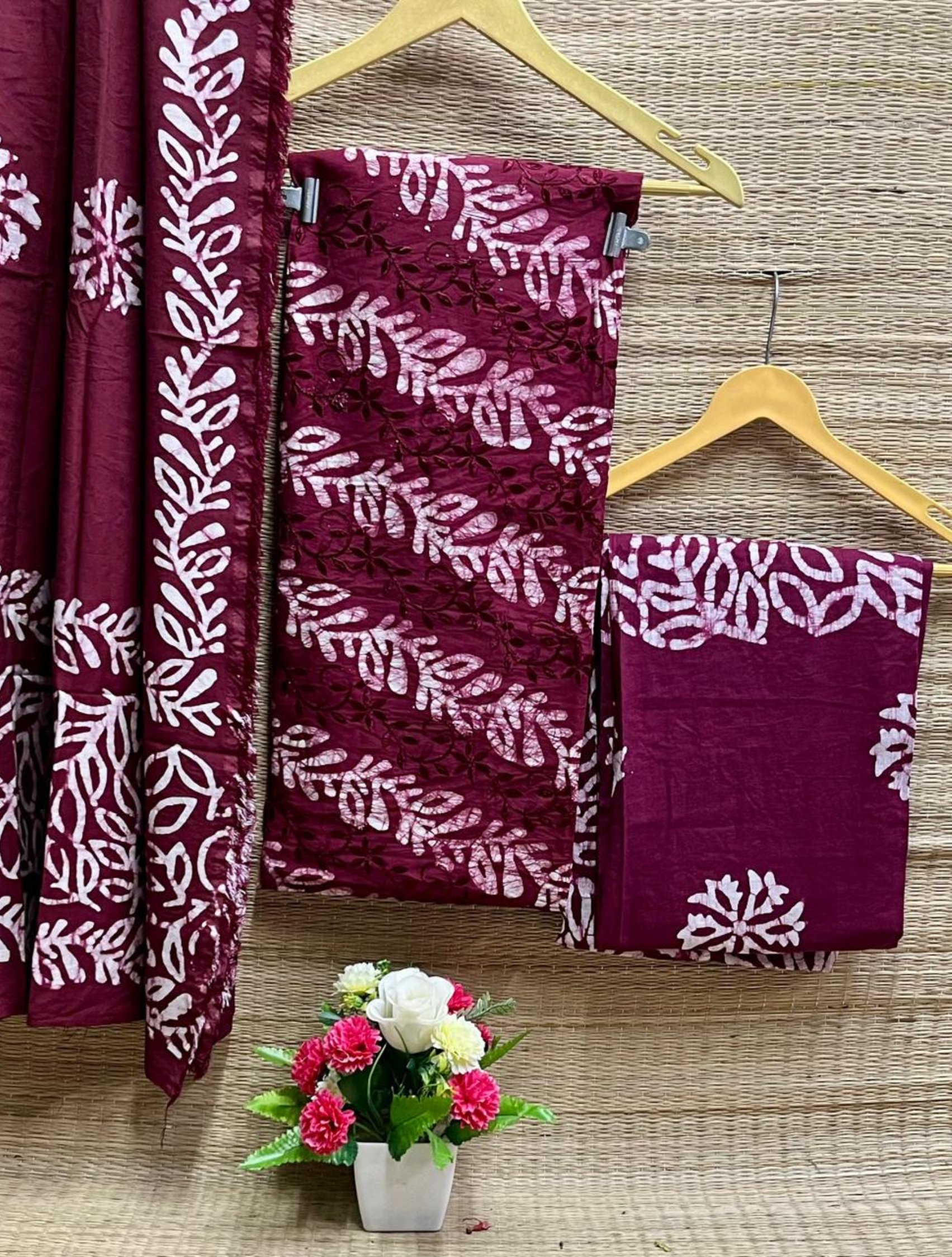 Modal Embroidery Batik Dress Material