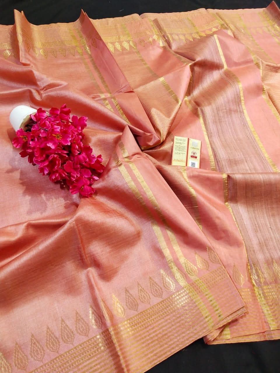Handloom Semi Tussar Silk Saree