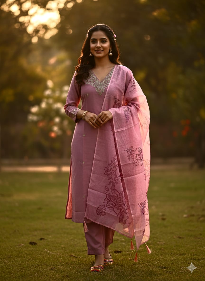 New Designer Kurti Pant Dupatta Set