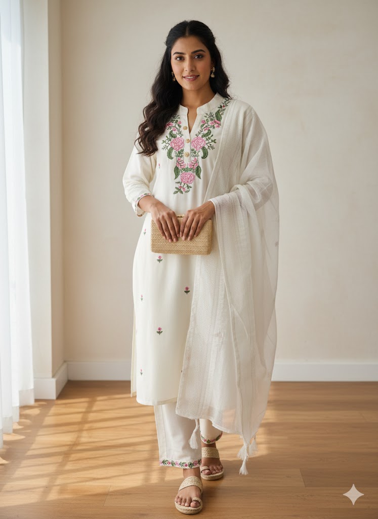 New Designer Kurti Pant Dupatta Set