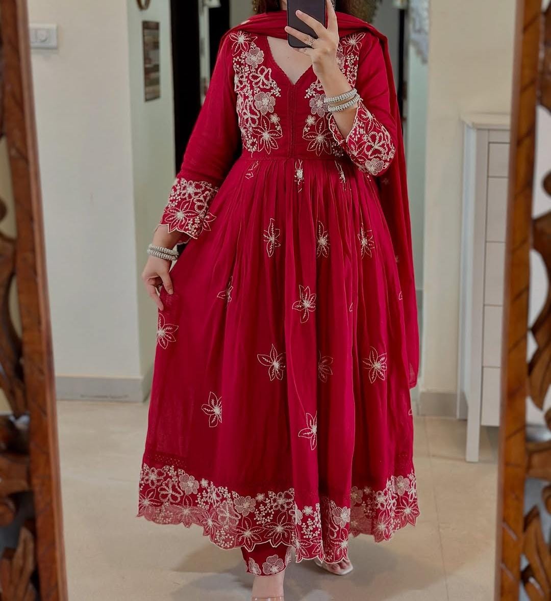 Festive Designer Flair Suit Set