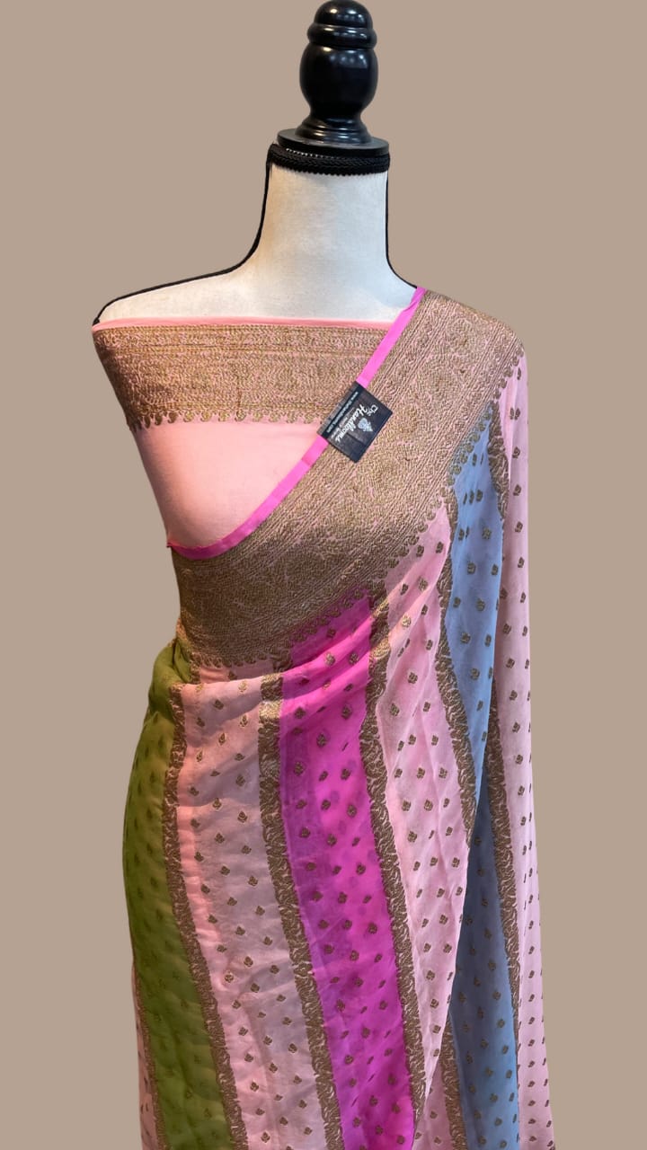 Banarasi Handloom Georgette Saree
