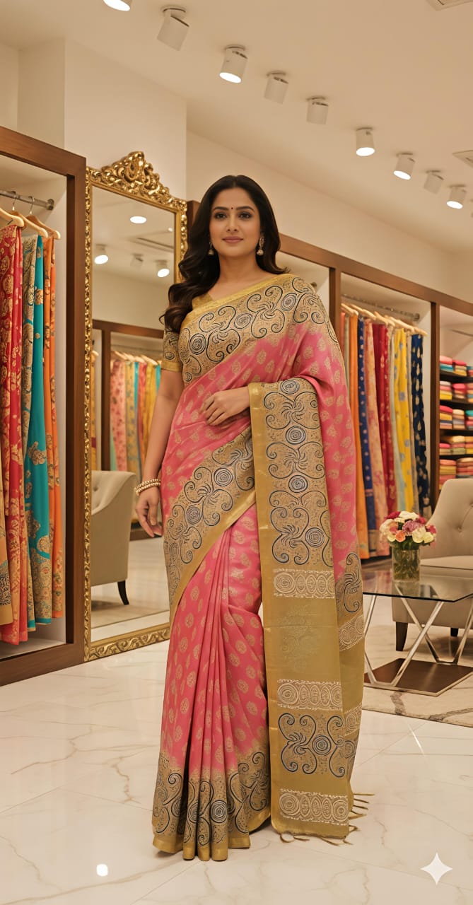 New  Katan Silk Saree