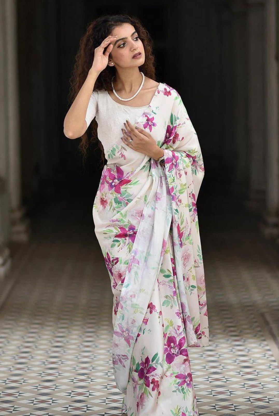 Fashion Japan Satin Digital Printed Saree