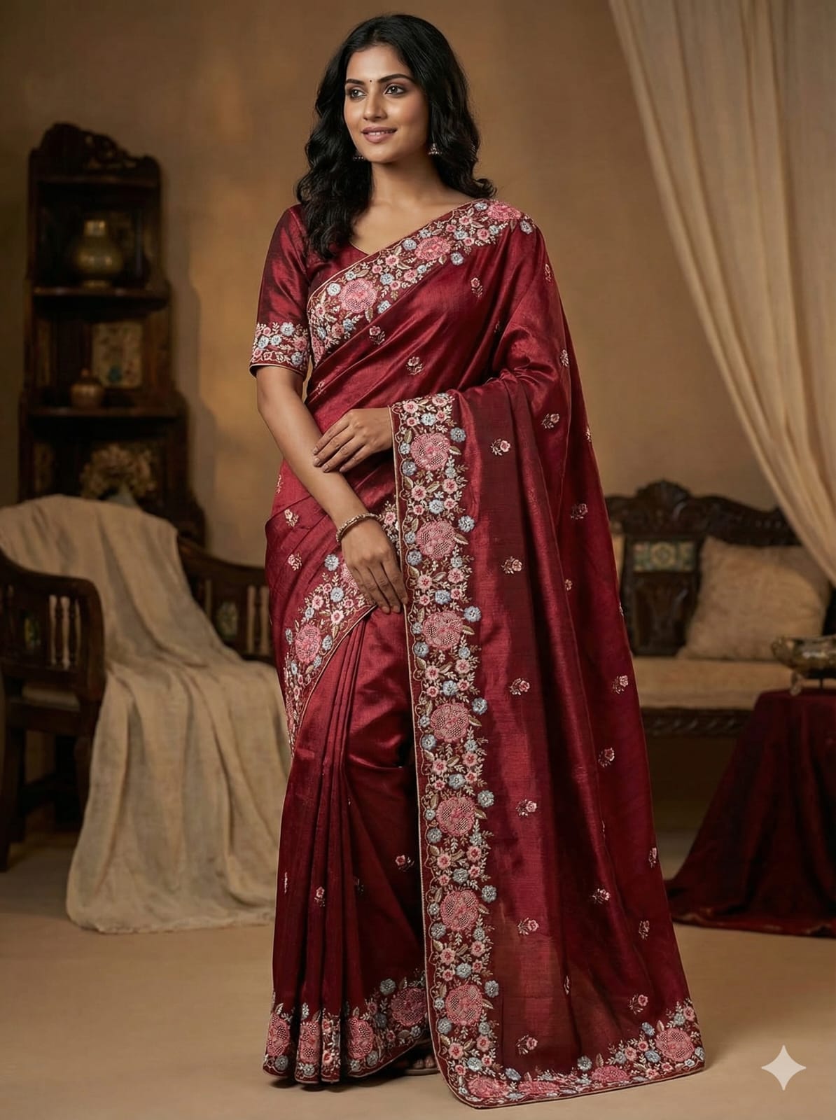 Semi Tussar Silk Sarees