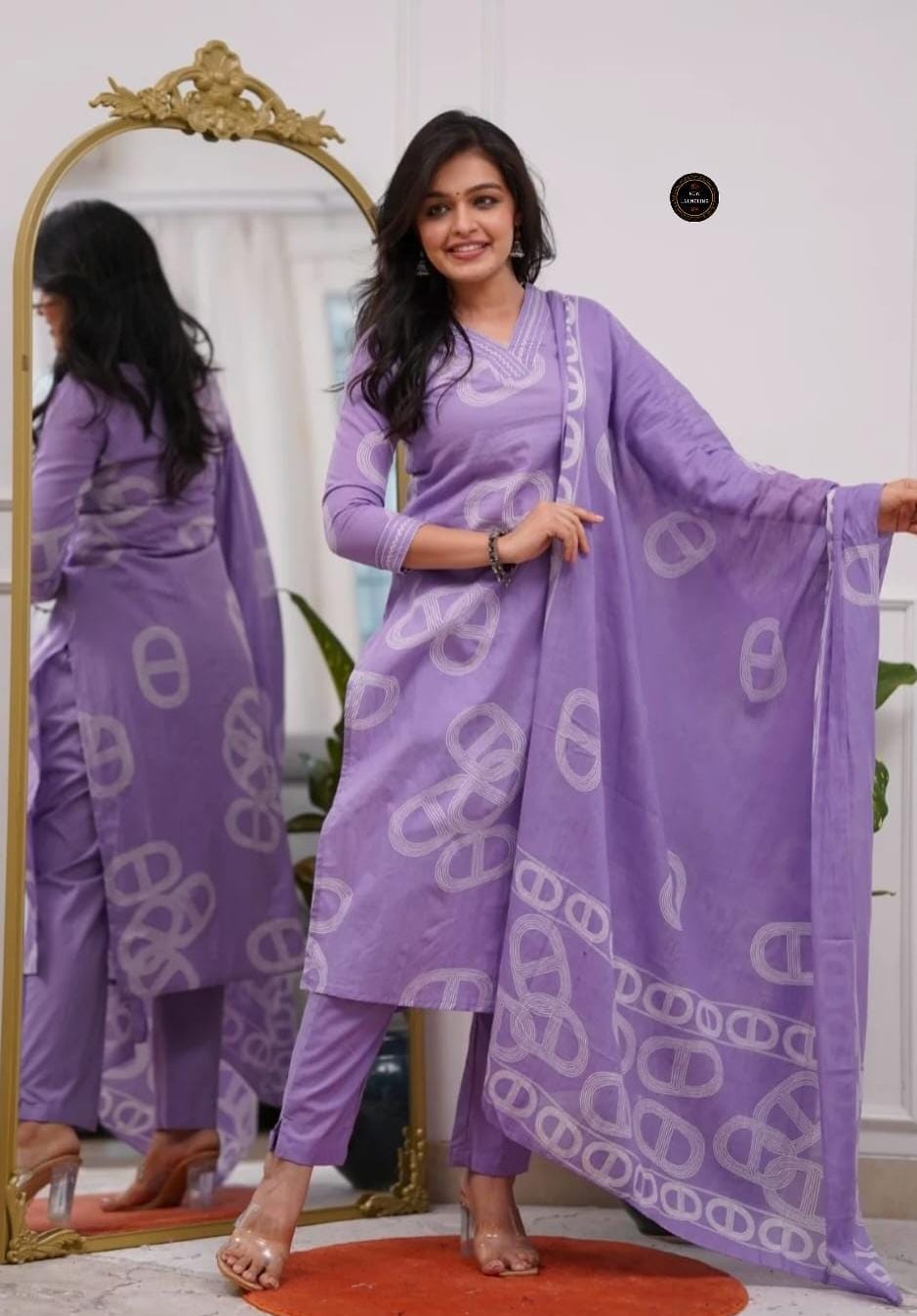 Special Chanderi Cotton Kurti Set