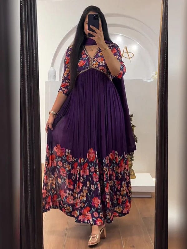 Alia Cut Flared Kurti Set