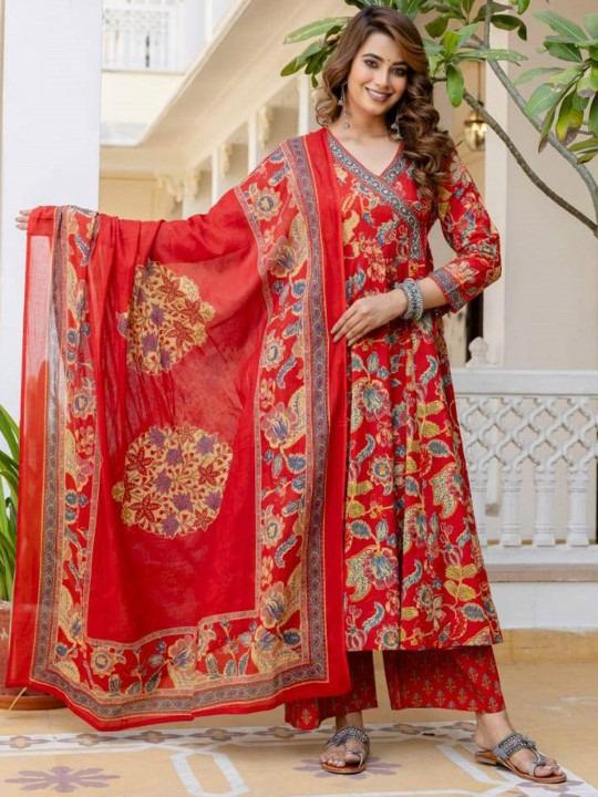 Premium Cotton Printed Kurti Set