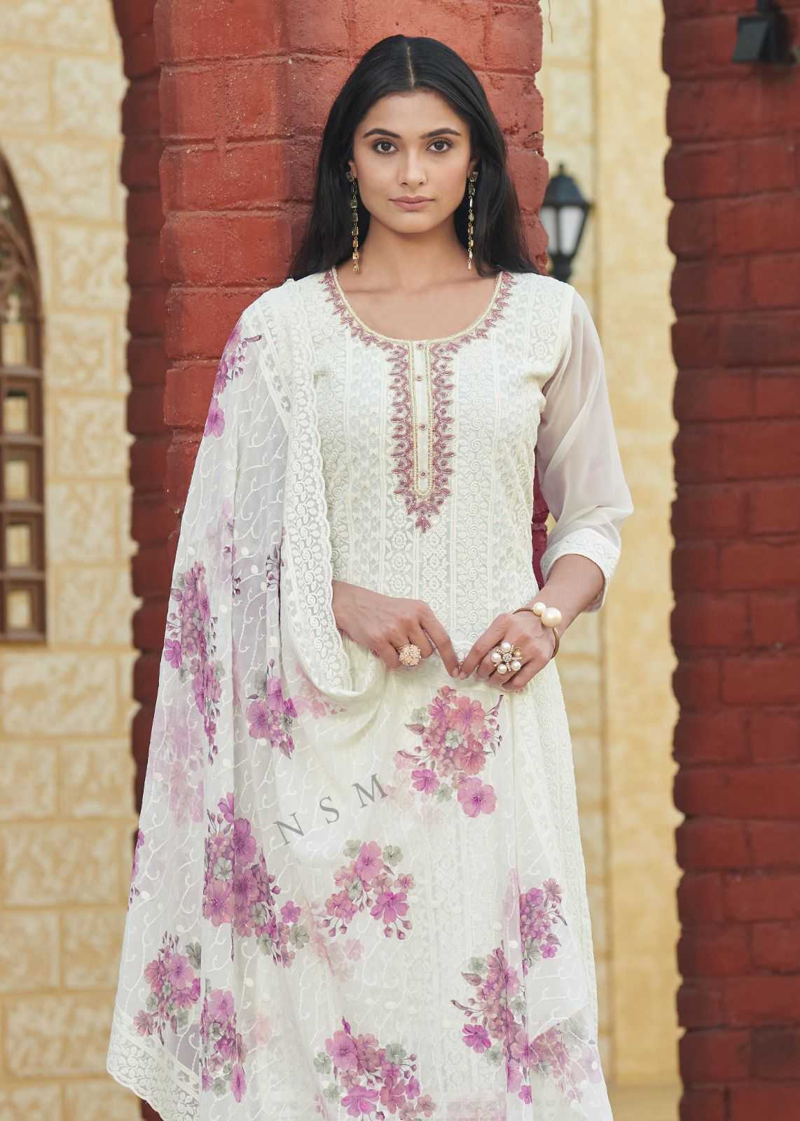 SOFT Shiffli Stitch Kurti  Set