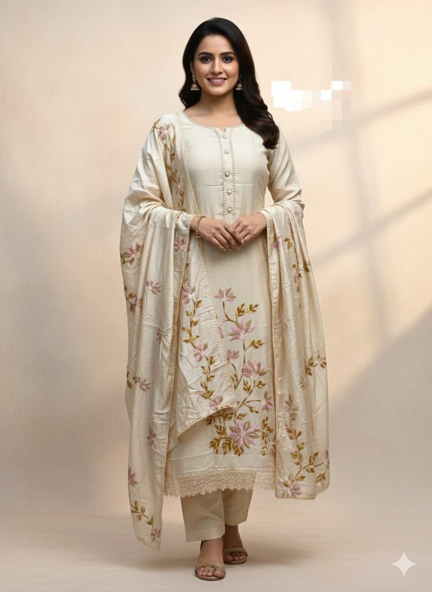 Roman Muslin Silk Suit Set